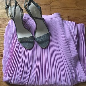 J. Crew Micro-pleated Midi Skirt Vivid Lilac